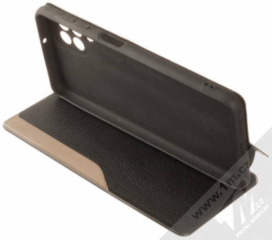 1Mcz Smart View TPU flipové pouzdro pro Samsung Galaxy A22 černá (black) stojánek