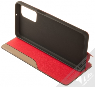 1Mcz Smart View TPU flipové pouzdro pro Samsung Galaxy A32 5G červená (red) stojánek