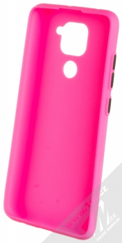 1Mcz Solid TPU ochranný kryt pro Xiaomi Redmi Note 9 sytě růžová (hot pink) zepředu