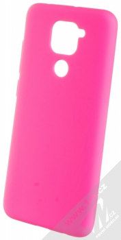 1Mcz Solid TPU ochranný kryt pro Xiaomi Redmi Note 9 sytě růžová (hot pink)