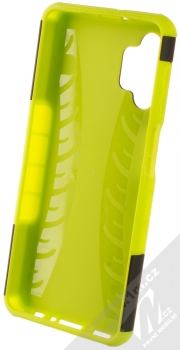 1Mcz Tread Stand odolný ochranný kryt se stojánkem pro Samsung Galaxy A32 5G, Galaxy M32 5G limetkově zelená černá (lime green black) zepředu