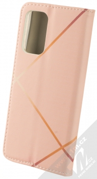 1Mcz Trendy Book Lines flipové pouzdro pro Samsung Galaxy A53 5G světle růžová žlutá (light pink yellow) zezadu