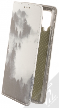 1Mcz Trendy Book Temný les v mlze 2 flipové pouzdro pro Samsung Galaxy A42 5G bílá (white)