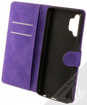 1Mcz Velvety Burrow Tygr 1 Book flipové pouzdro pro Samsung Galaxy A32 5G, Galaxy M32 5G fialová (violet) otevřené