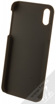 1Mcz WoodPlate ochranný kryt pro Apple iPhone XS Max ořechově hnědá (walnut brown) zepředu