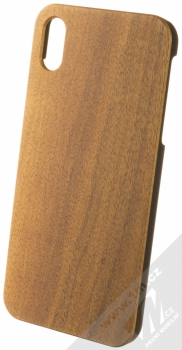 1Mcz WoodPlate ochranný kryt pro Apple iPhone XS Max ořechově hnědá (walnut brown)