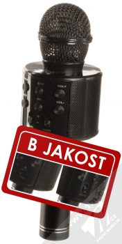 1Mcz WS-858 Bluetooth karaoke mikrofon s reproduktorem - B JAKOST (komponenty nelícují!) černá (black)