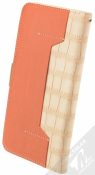 4smarts Ultimag Wallet Norwalk Croco do 5,8 univerzální flipové pouzdro béžová (beige) zezadu