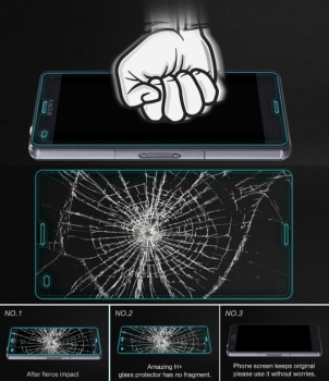 Nillkin Amazing H+ ochranná fólie z tvrzeného skla proti prasknutí pro Sony Xperia Z3 Compact D5803 prasknutí