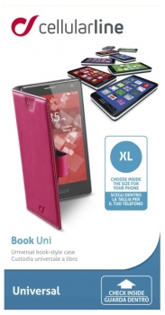 CellularLine Book Uni XL univerzální flipové pouzdro pro mobilní telefon, mobil, smartphone
