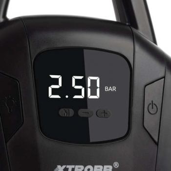 Xtrobb CC3650 Kompresor 12V se svítilnou, koncovkami a tlakem 10 bar černá (black)