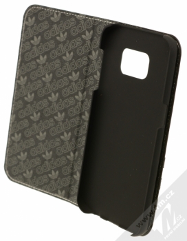 Adidas Booklet Case flipové pouzdro pro Samsung Galaxy S7 (BH8655) černá bílá (black white) otevřené