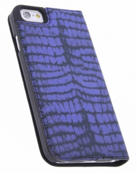 Adidas Booklet Case Silk Crocodile flipové pouzdro pro Apple iPhone 6, iPhone 6S (AN4605) modrá (crocodile)