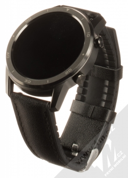 Aligator Watch Pro chytré hodinky šedá (grey) černá kožená varianta