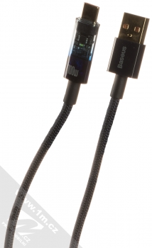 Baseus Explorer opletený USB kabel s USB Type-C konektorem 100W (CATS000203) tmavě modrá (dark blue)