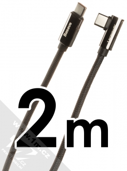 Baseus Legend Elbow Cable zalomený opletený USB Type-C kabel délky 2 metry (CATCS-A01) černá (black)