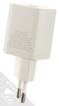 Baseus Super Si Charger nabíječka do sítě s USB Type-C výstupem 30W (CCSUP-J02) bílá (white) zezadu