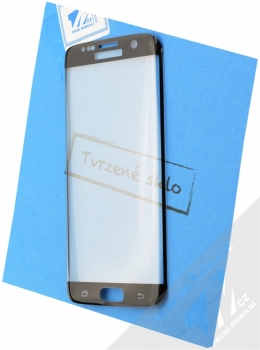 Blue Star Full Face barevné ochranné tvrzené sklo na kompletní zahnutý displej pro Samsung Galaxy S7 Edge černá (black)