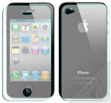 Blue Star Glass Protector Front and Back ochranné tvrzené sklo na displej a na zadní část pro Apple iPhone 4, iPhone 4S