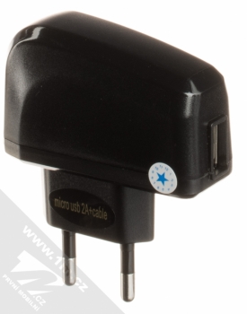 Blue Star Impulse Charger nabíječka do sítě s USB výstupem a proudem 2A + USB kabel s microUSB konektorem černá (black) nabíječka