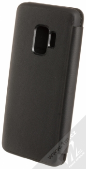 BMW Signature Real Leather flipové pouzdro pro Samsung Galaxy S9 (BMFLBKS9LLSB) černá (black) zezadu