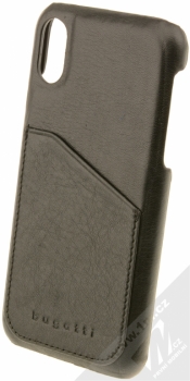 Bugatti Londra Full Grain Leather Snap Case ochranný kryt z pravé kůže pro Apple iPhone X černá (black)