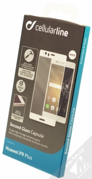 CellularLine Second Glass Capsule ochranné tvrzené sklo na kompletní displej pro Huawei P9 plus bílá (white) krabička