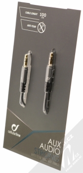 CellularLine Aux Audio Strong audio kabel s jack 3,5mm konektory černá (black) krabička