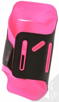 Celly Armband XXL neoprénové pouzdro na paži pro mobil, mobilní telefon, smartphone do 6,2 černá růžová zezadu