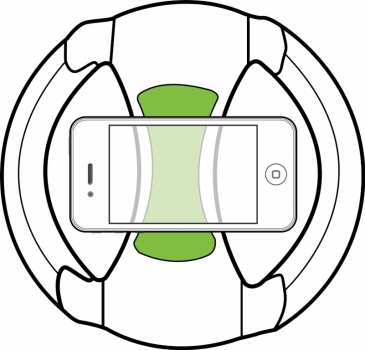 Clingo Universal Game Wheel univerzální herní stojánek pro mobilní telefon, mobil, smartphone černo zelená (green)
