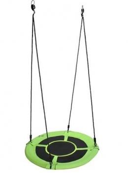 1Mcz HO-122 Závěsné houpací křeslo Vraní hnízdo 100 cm zelená černá (green black)