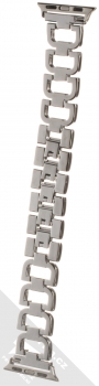 Dahase Bling D-Diamond kovový pásek s krystaly na zápěstí pro Apple Watch 38mm, Watch 40mm stříbrná (silver) zezadu