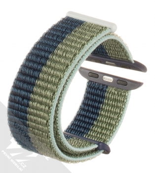 Dux Ducis Sport Watch Band textilní řemínek pro Apple Watch 38mm, Watch 40mm, Watch 41mm zelená tmavě modrá (moss blue) zezadu