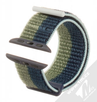 Dux Ducis Sport Watch Band textilní řemínek pro Apple Watch 38mm, Watch 40mm, Watch 41mm zelená tmavě modrá (moss blue)