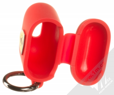 Ferrari Scuderia Silicone Case silikonové pouzdro pro sluchátka Apple AirPods (FESACCSILSHRE) červená (red) otevřené