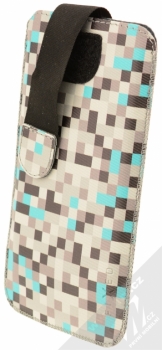 Fixed Soft Slim 5XL PLUS pouzdro pro mobilní telefon, mobil, smartphone (FIXSOS-GDI-5XL+) šedé čtverečky (grey dice) vytažený pásek