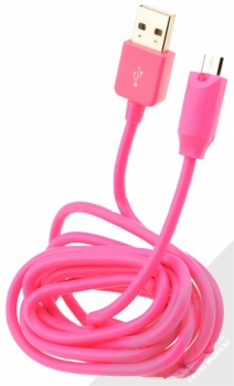Fontastic LED USB kabel s microUSB konektorem růžová (pink) balení zepředu