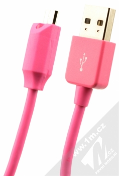 Fontastic LED USB kabel s microUSB konektorem růžová (pink)