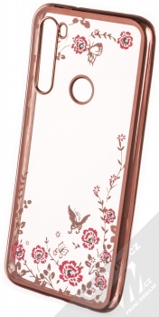 Forcell Diamond Flower TPU ochranný kryt pro Xiaomi Redmi Note 8 růžově zlatá (rose gold)