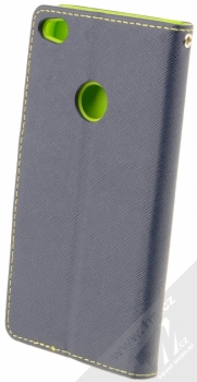 Forcell Fancy Book flipové pouzdro pro Huawei P9 Lite (2017) modrá limetkově zelená (blue lime) zezadu