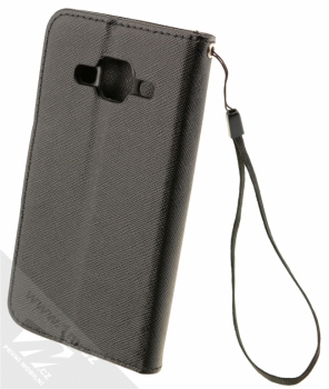 Forcell Fancy Book flipové pouzdro pro Samsung Galaxy Core Prime černá (black) zezadu