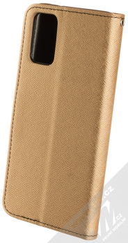 Forcell Fancy Book flipové pouzdro pro Samsung Galaxy S20 Plus zlatá černá (gold black) zezadu