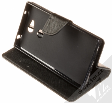 Forcell Fancy Book flipové pouzdro pro Sony Xperia L2 černá (black) stojánek