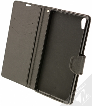 Forcell Fancy Book flipové pouzdro pro Sony Xperia XA Ultra černá (black) otevřené
