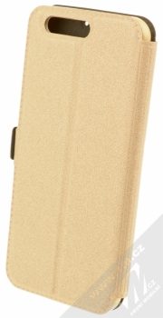 Forcell Pocket Book flipové pouzdro pro Huawei P10 zlatá (gold) zezadu