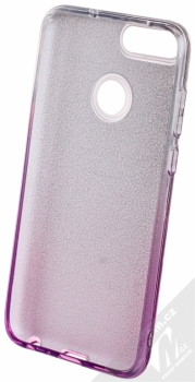 Forcell Shining třpytivý ochranný kryt pro Huawei P Smart stříbrná fialová (silver violet) zepředu