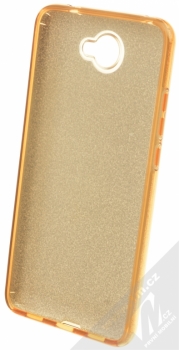 Forcell Shining třpytivý ochranný kryt pro Huawei Y7 zlatá (gold) zepředu