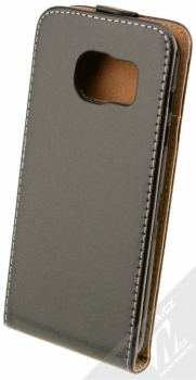 ForCell Slim Flip Flexi otevírací pouzdro pro Samsung Galaxy S7 Edge černá (black) zezadu