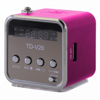 Global Technology TD-V26 reproduktor s FM rádiem růžová (pink)