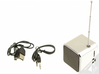 Global Technology TD-V26 reproduktor s FM rádiem stříbrná (silver)